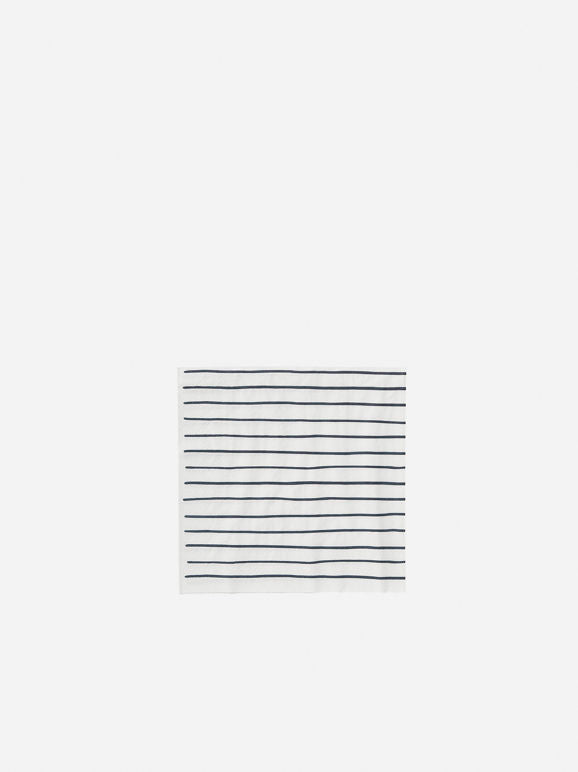 Citta Stripe Dinner Napkin White | Navy