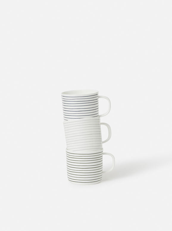 Citta Stripe Coffee Cup | Olive White