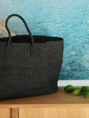 Citta Sisal Oval Basket | Charcoal