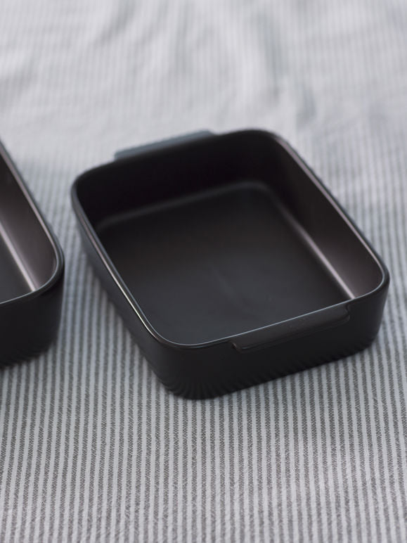 Citta Stoneware Baking Dish | Large Matt Black