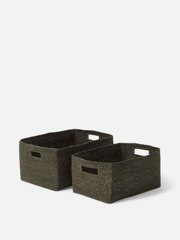 Citta Woven Small Storage Basket | Olive