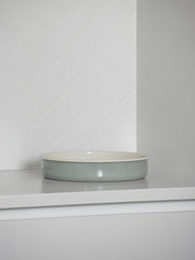 Citta Enamel Round Baking Tray | Dark Grey Cream Large