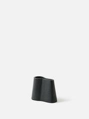 Citta Channel Single Candle Holder | Black