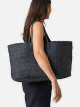 Citta Sisal Oval Basket | Charcoal