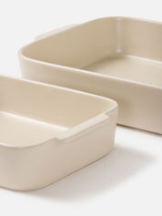 Citta Stoneware Baking Dish | Matte Beige Large