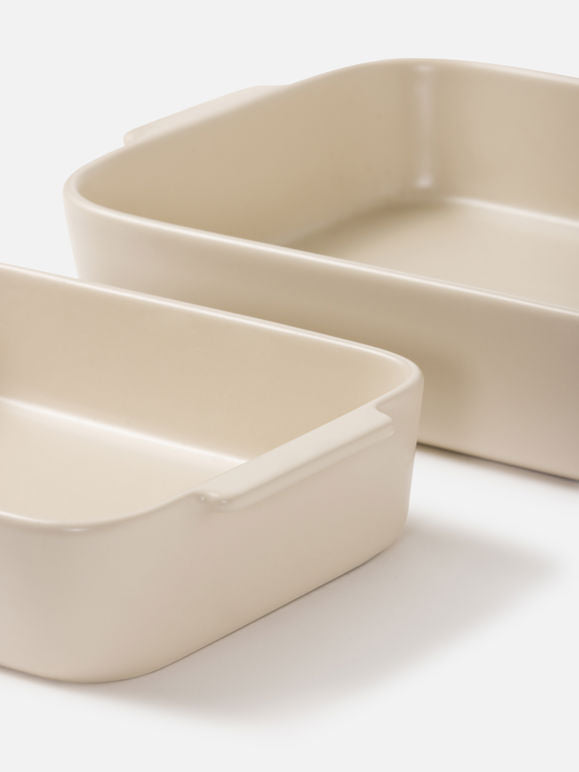 Citta Stoneware Baking Dish | Matte Beige Large