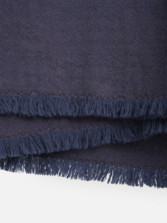 Citta  Oslo Lambswool Throw | Oxford Blue Lupin