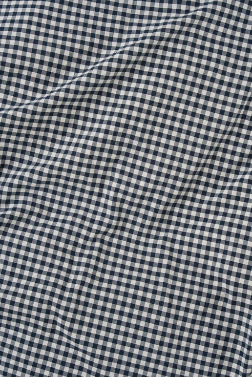 Citta Gingham Organic Cotton Pillowcase Pair | Navy White