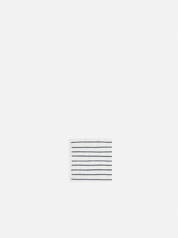 Citta Stripe Cocktail Napkin White|Olive