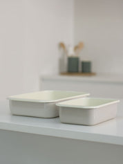 Citta Enamel Baking Tray | Light Grey Large