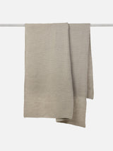 Citta Wool Purl Knit Throw | Bone