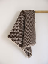 Citta Thin Stripe Cotton Face Cloth | Cocoa Bone