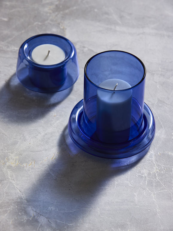 Citta Pillar Candle Set Of 4 | Medium Cool Grey