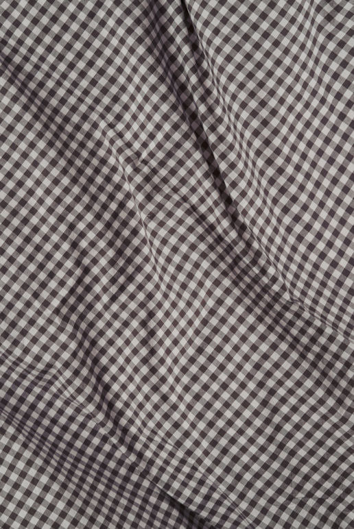 Citta Gingham Organic Cotton Duvet Cover | Cocoa