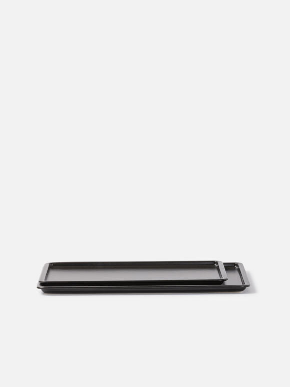 Citta Stoneware Tray | Matt Black Large
