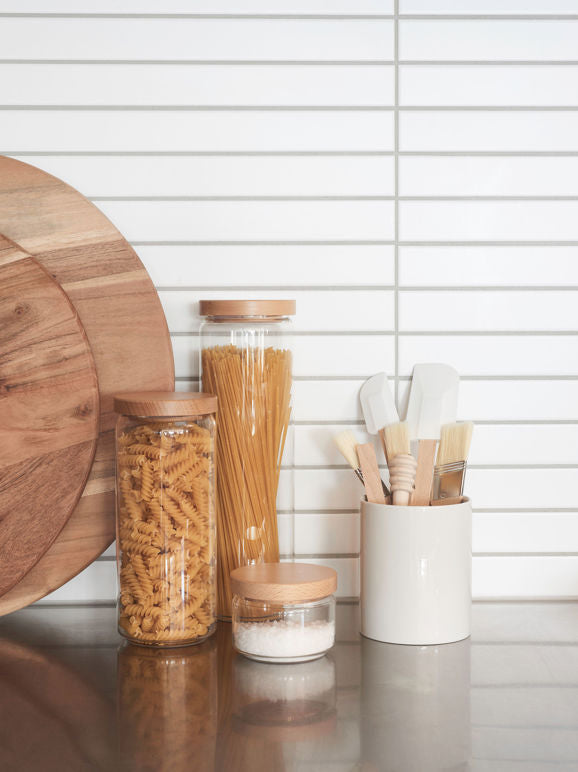 Citta Essentials Storage Jar Wooden Lid | 10x22