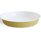Dishy Enamel Deep Round Tray | 30cm Butter