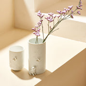 Radar Porcelain Vase Dog Sitting | White