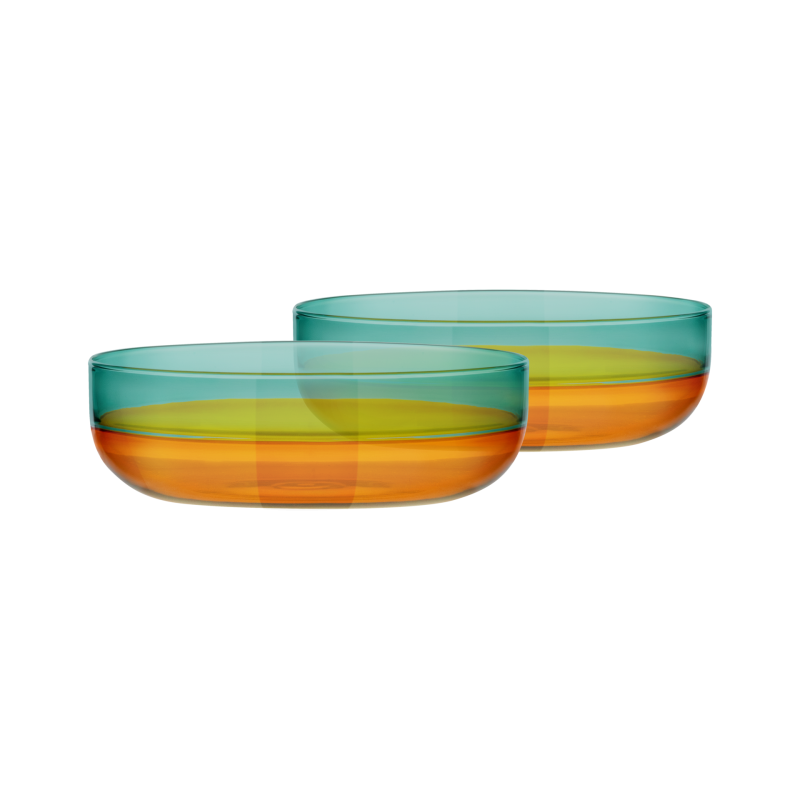 Remember Small Glass Bowl Set | Amber