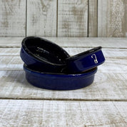 Spanish Terracotta Tapas Dish | Blue Black 6cm