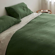 Citta Linen Duvet Cover Queen | Spearmint