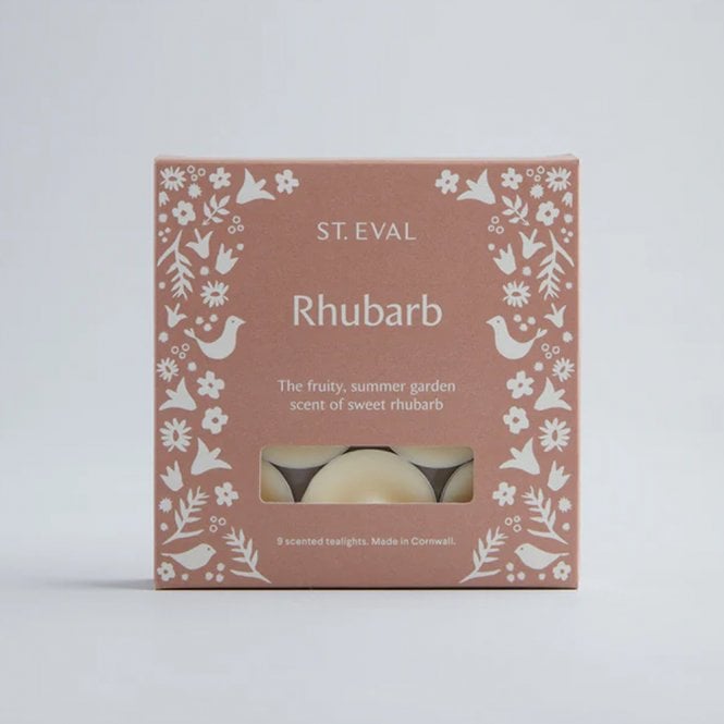 St Eval Summer Folk Scented Tealights | Rhubarb