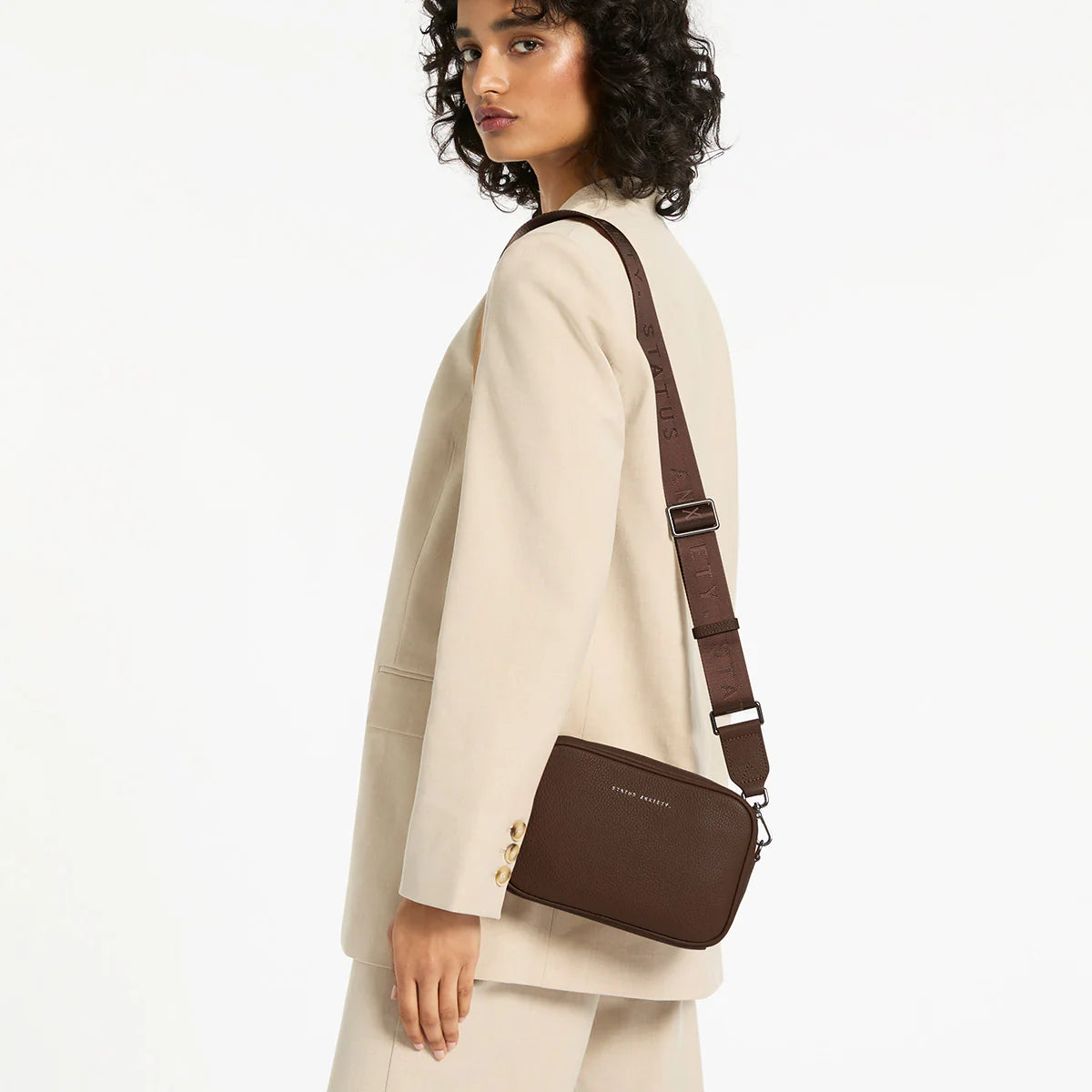 Status Anxiety Plunder Bag With Webbed Strap | Cocoa