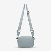 Status Anxiety Plunder Bag With Webbed Strap Handbag | Powder Blue