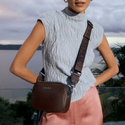 Status Anxiety Plunder Bag With Webbed Strap | Cocoa
