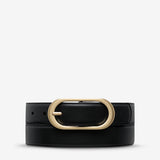 Status Anxiety Alex Davidson Final Loop Belt | Black Nappa Gold