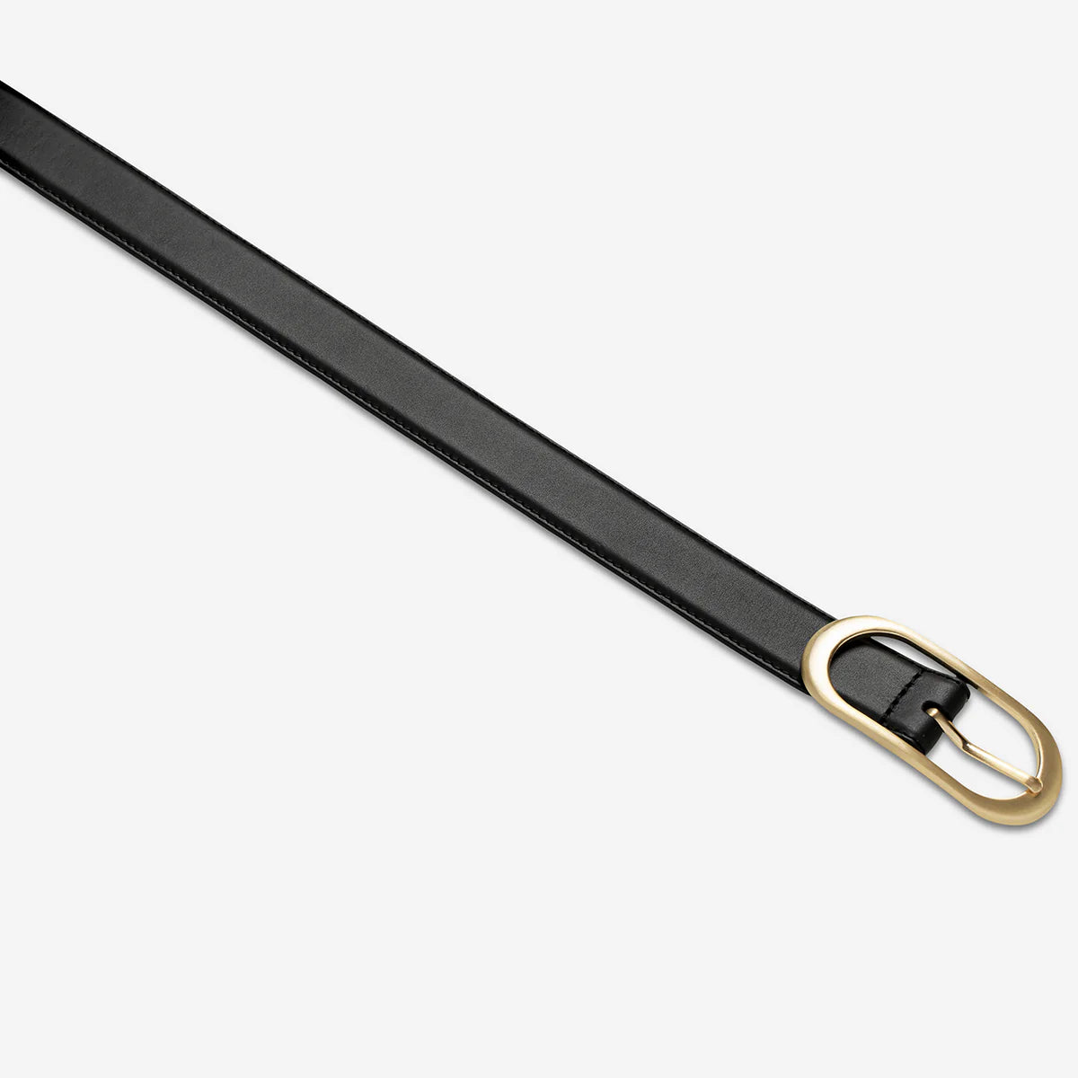Status Anxiety Alex Davidson Final Loop Belt | Black Nappa Gold