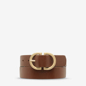 Status Anxiety In Reverse Belt | Tan Gold