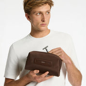 Status Anxiety Hunter Recycled Toiletry Bag | Small Truffle