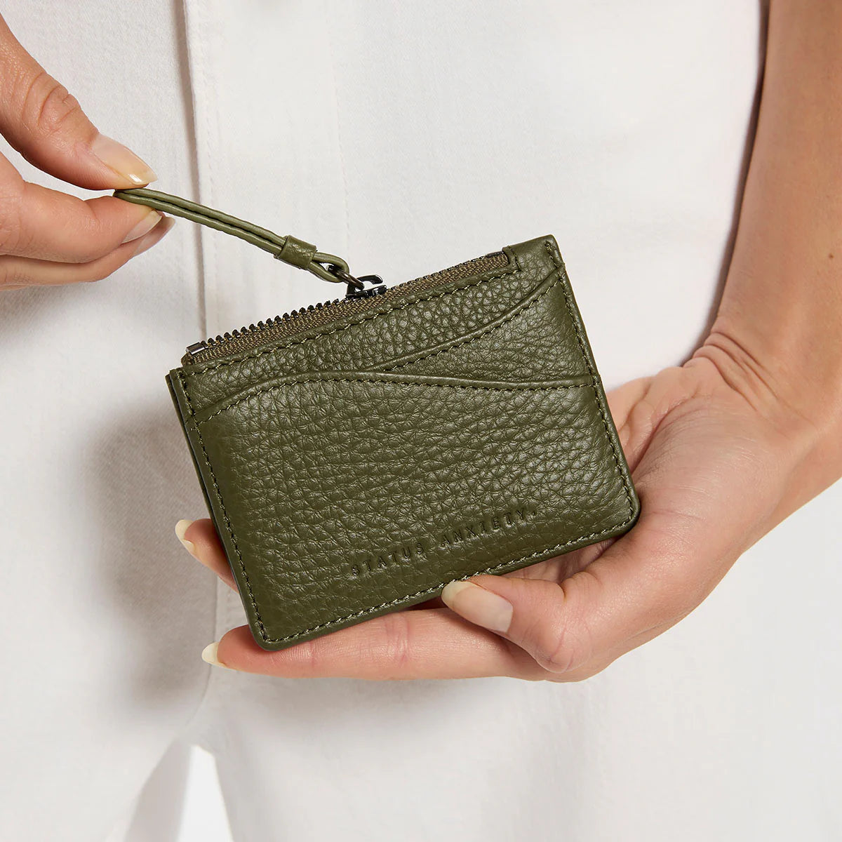 Status Anxiety Hearts Still Beating Wallet | Khaki