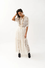 Lollys Laundry Sunset Maxi Skirt | Creme