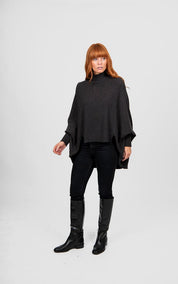 Bridge & Lord Poncho Pullover | Black