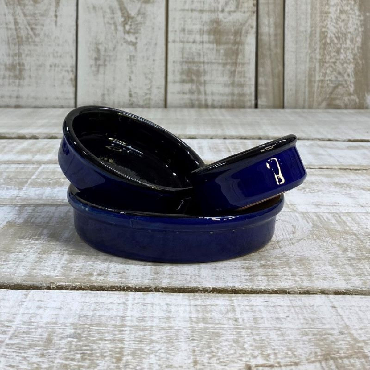 Spanish Terracotta Tapas Dish | Blue Black 9cm