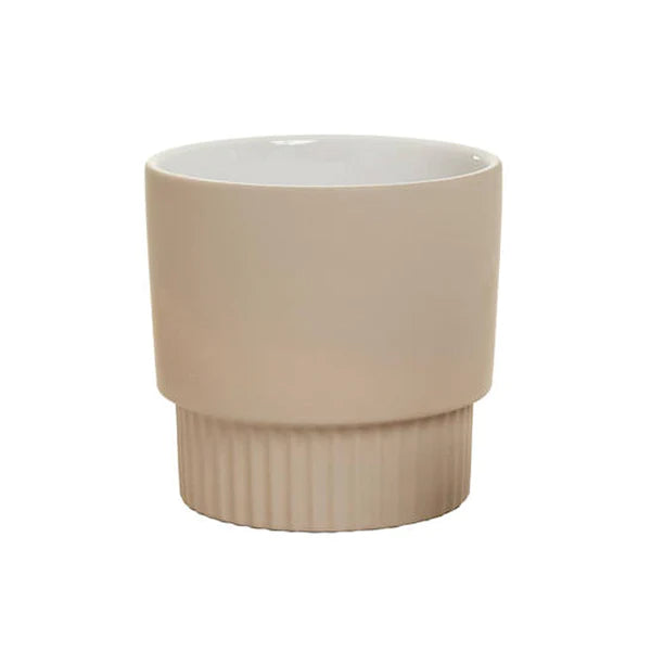 Flower Systems Edgar Planter Fluted Base - Taupe