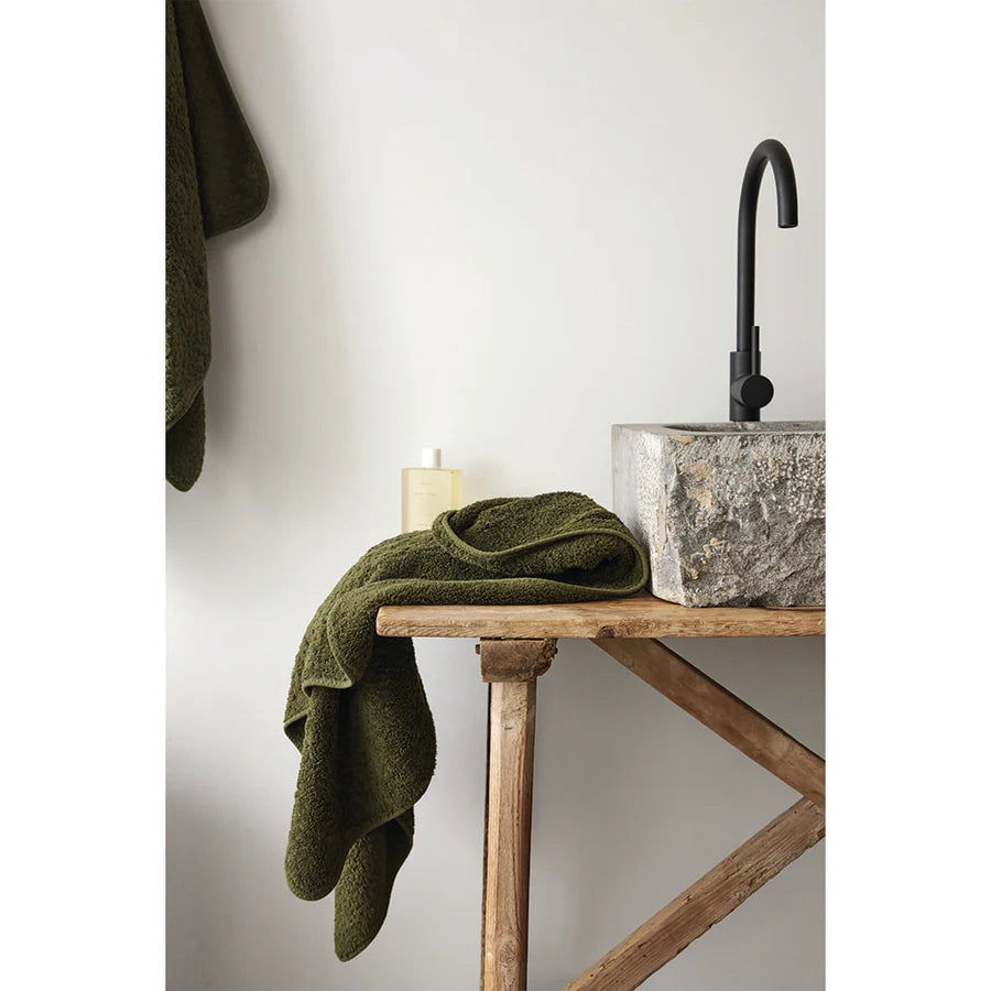 George St Linen Super Pile Cotton | Olive