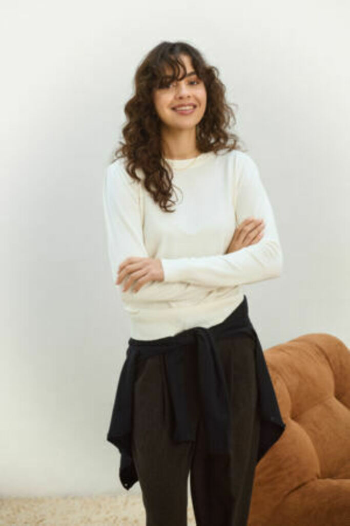 St Tropez Mila Long Sleeve Pullover | Ice