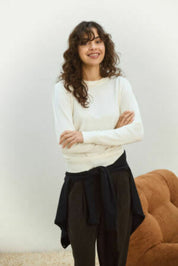 St Tropez Mila Long Sleeve Pullover | Ice