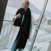 Moke Adele Cable Knit Scarf | Black