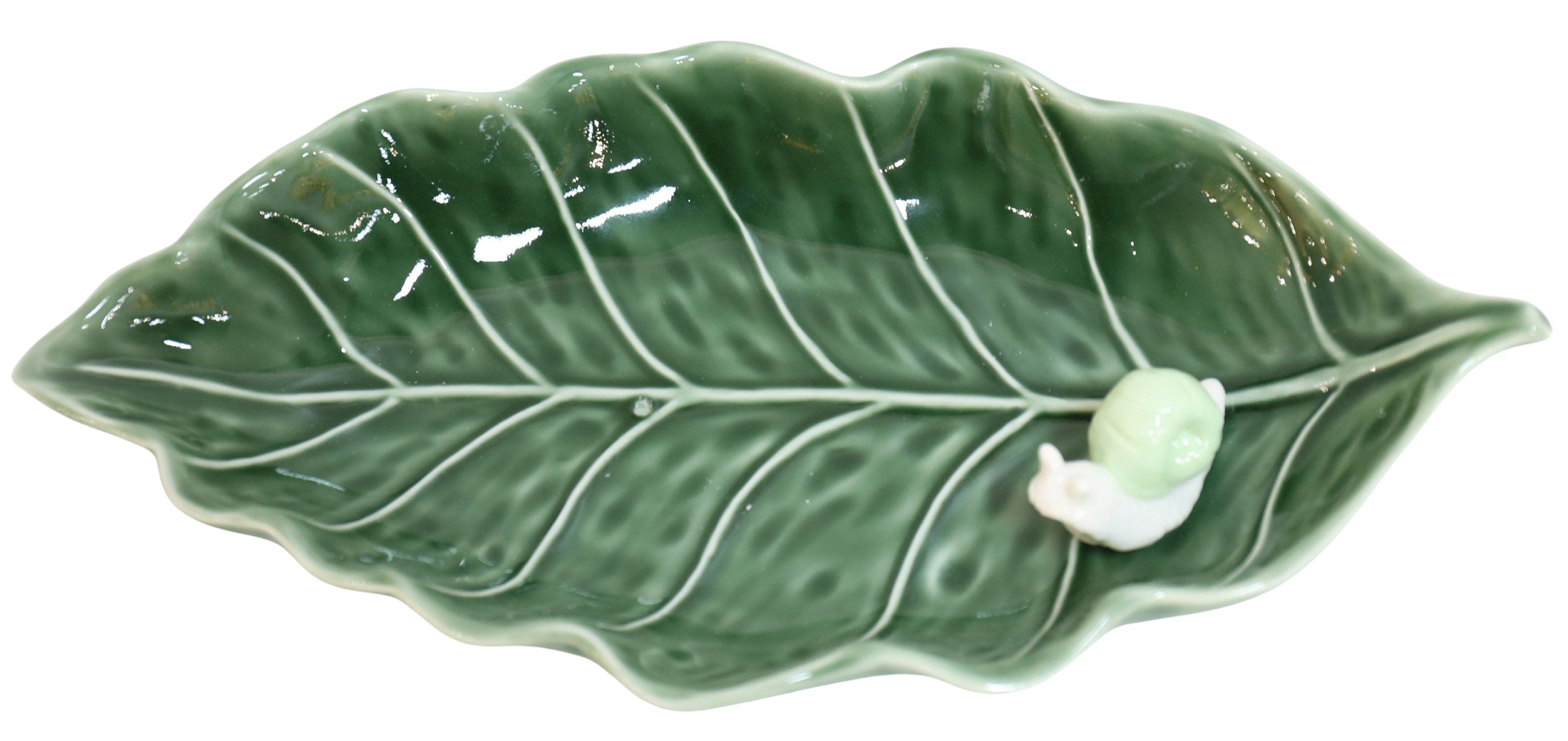 Snail Leaf Dish | Green 28cm