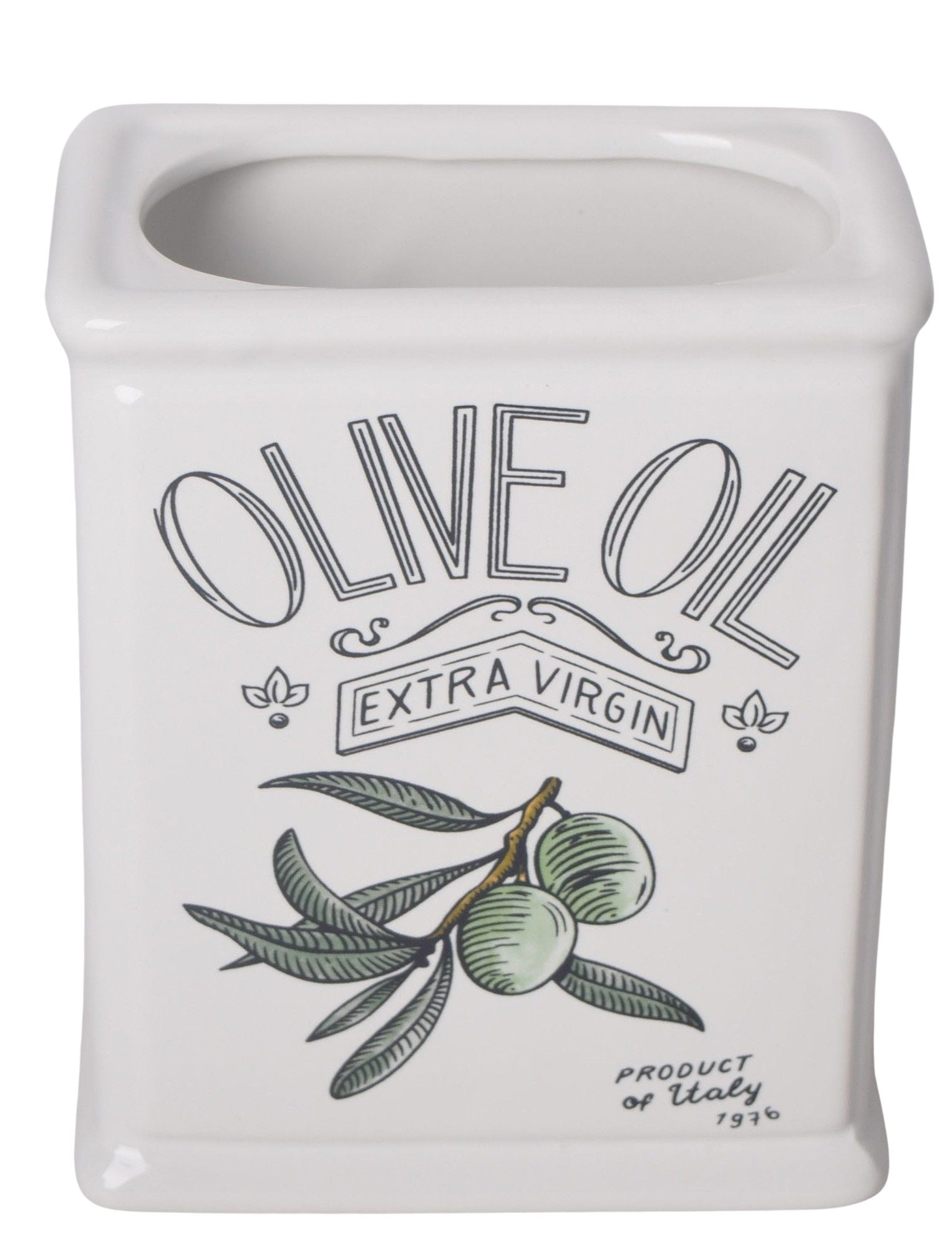 Olive Oil Classic Utensil Vessel | White 14cm