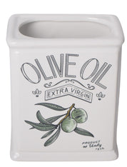 Olive Oil Classic Utensil Vessel | White 14cm
