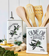 Olive Oil Classic Utensil Vessel | White 14cm