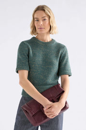 Elk Luft Lurex Knit Top | Sage Gold