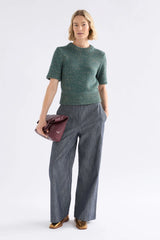 Elk Luft Lurex Knit Top | Sage Gold