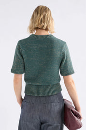 Elk Luft Lurex Knit Top | Sage Gold