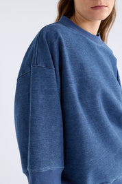 Elk Enfeld Tee | Mid Blue Wash